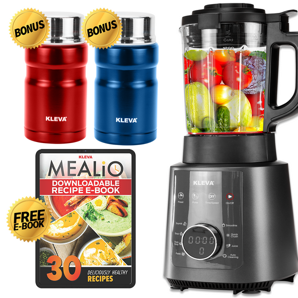 Mealio® Hot & Cold Blender - Professional Soup Maker & Smoothie Blender in 1 + FREE 2 Soup Flasks + Recipe E-Book