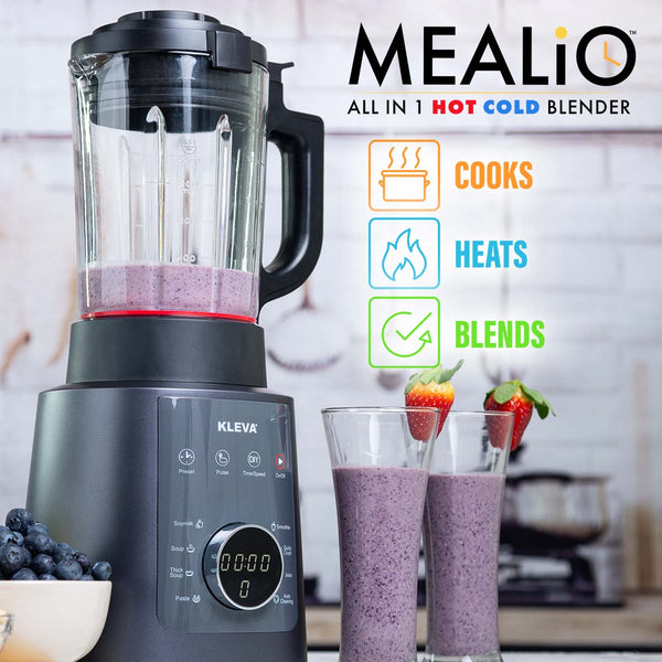 Mealio® Hot & Cold Blender - Professional Soup Maker & Smoothie Blender in 1 + FREE 2 Soup Flasks + Recipe E-Book