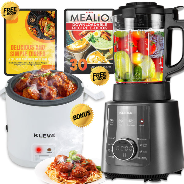 Mealio® Hot & Cold Blender - Professional Soup Maker & Smoothie Blender in 1 + FREE One Button Cooker + Recipe E-Book