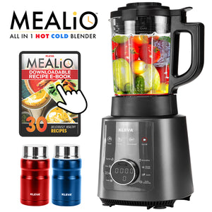 Mealio® Hot & Cold Blender - Professional Soup Maker & Smoothie Blender in 1 + FREE 2 Soup Flasks + Recipe E-Book