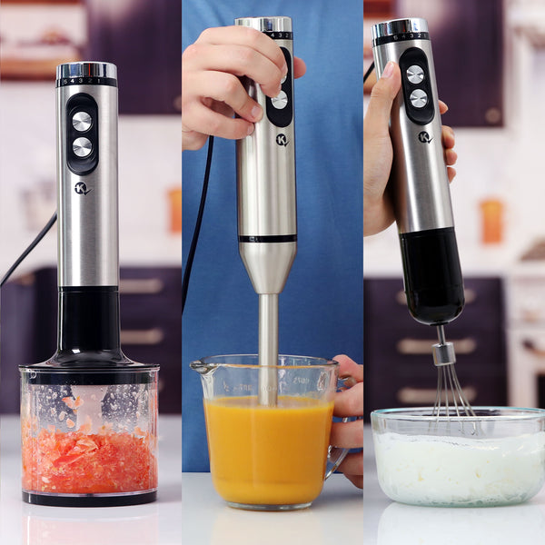 Kleva Mighty Mix 3-in-1 Blender Set - Chops, Whips, and Blends Like a Professional Chef!