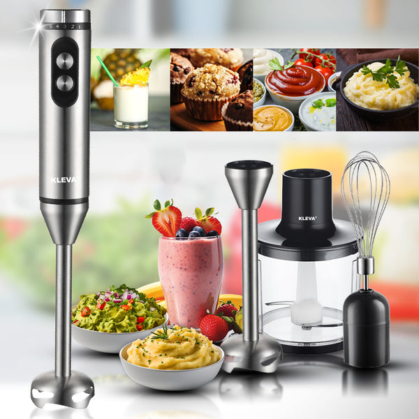 Kleva Mighty Mix 3-in-1 Blender Set - Chops, Whips, and Blends Like a Professional Chef!