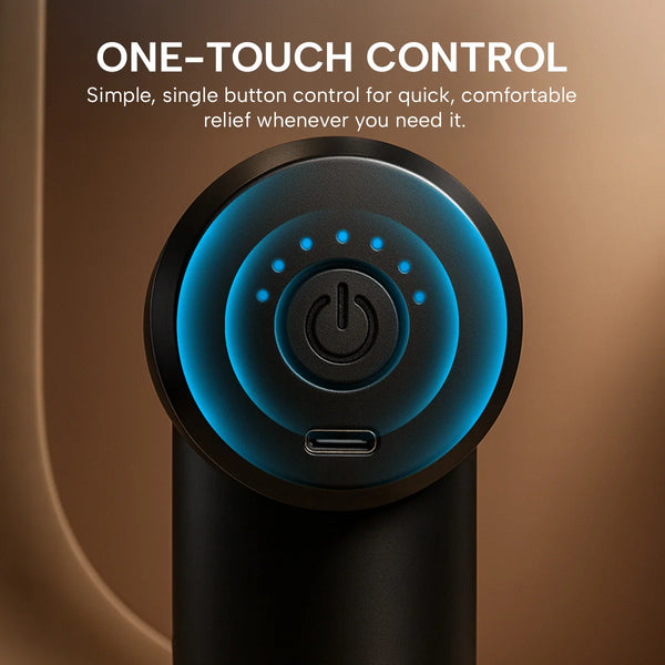 One-touch control mini massage gun with LED speed indicator and simple operation