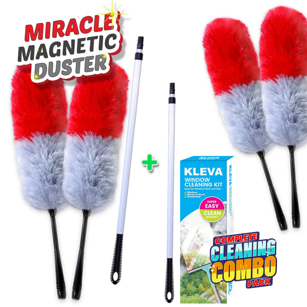 Miracle Magnetic Duster® TV Offer With 2x BONUS Extension Poles + Window Cleaning Kit