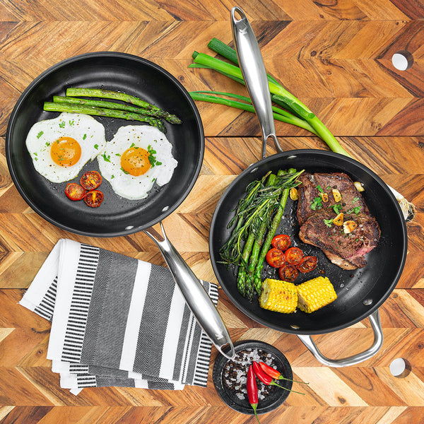 [Email Exclusive] Premium Non-Stick Perfect Pro Pan™️ 26+28cm Set + KlevaCut® Professional Chef 3pc Knife Set