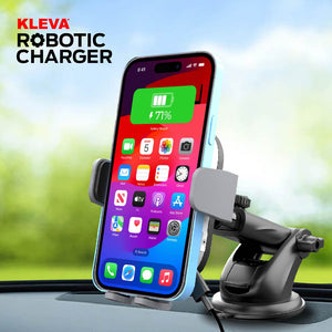 OneTutch Robotic Wireless Phone Charger Holder with Smart Sensor Auto-Clamping Car Mount