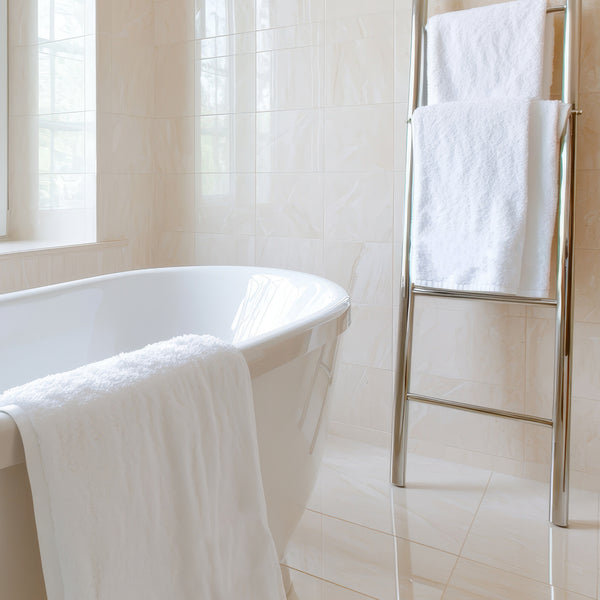 Super Sleeper Pro Premium Bath Towel in a beautiful bathroom