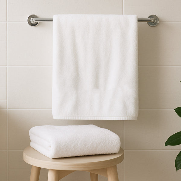 Super Sleeper Pro Premium Bath Towel on the bathrrom towel holder