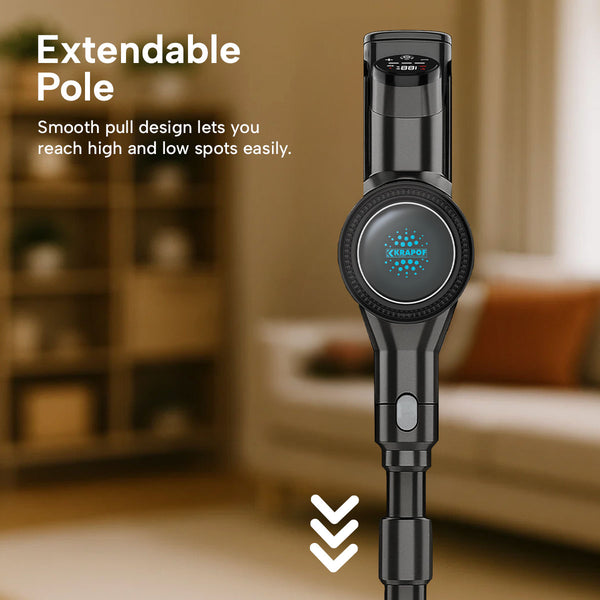 KRAPOF® Auto Clean Self Empty Slim Power Vac Cordless Stick Vacuum + Extra Dust Bag & Free Shipping