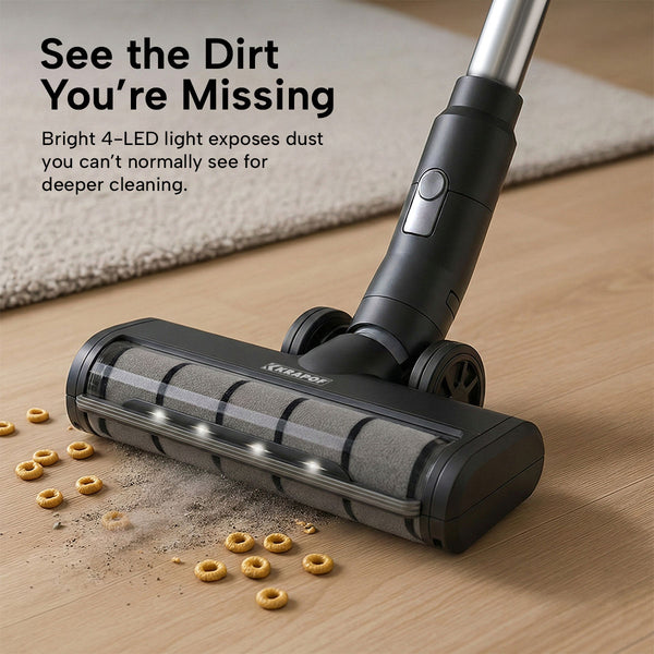 KRAPOF® Auto Clean Self Empty Slim Power Vac Cordless Stick Vacuum + Extra Dust Bag & Free Shipping