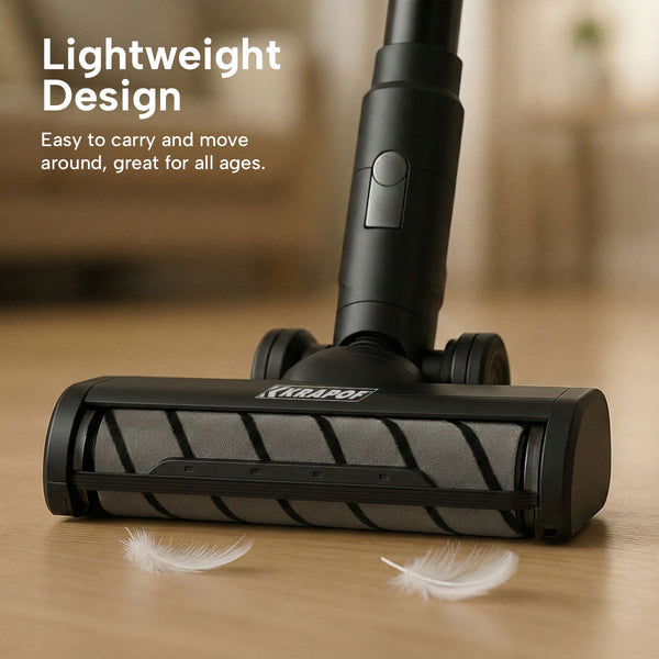 KRAPOF® Auto Clean Self Empty Slim Power Vac Cordless Stick Vacuum + Extra Dust Bag & Free Shipping