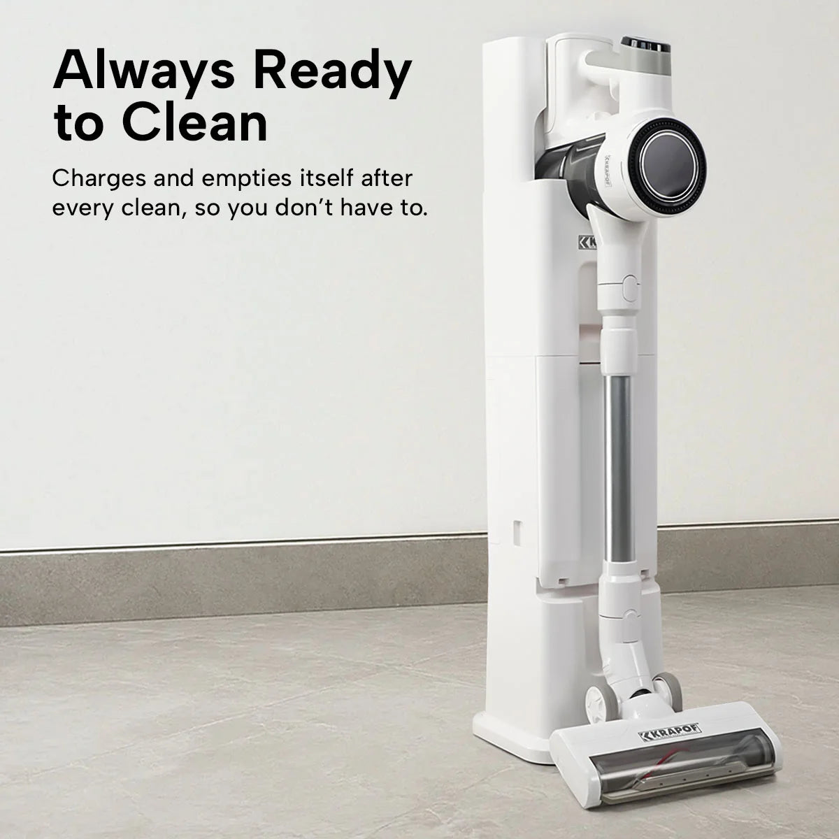 KRAPOF® Best Self-Empty Auto-Clean Cordless Stick Vacuum Australia