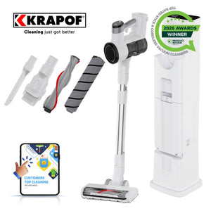 KRAPOF® Auto Clean Self Empty Slim Power Vac Cordless Stick Vacuum + Extra Dust Bag & Free Shipping