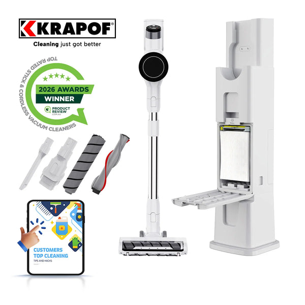 ✨かぶちゃん専用‼️EWH-CS100F( ホワイト) KRAPOF® Best Self-Empty Auto-Clean Cordless Stick Vacuum Australia