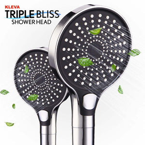 Kleva Triple Bliss Filtered Handheld 3-Mode Shower Head plus 3 Filters - Buy One Get One Free