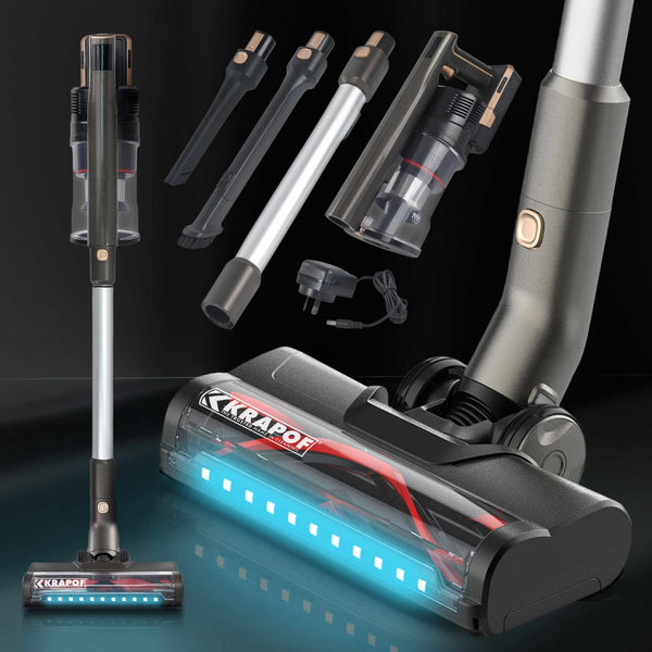 KRAPOF® Super Slim Power Vac Cordless Stick Vacuum + Extra FREE Second Battery + Extra Filter