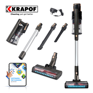KRAPOF® Super Slim Power Vac Cordless Stick Vacuum + Extra FREE Second Battery