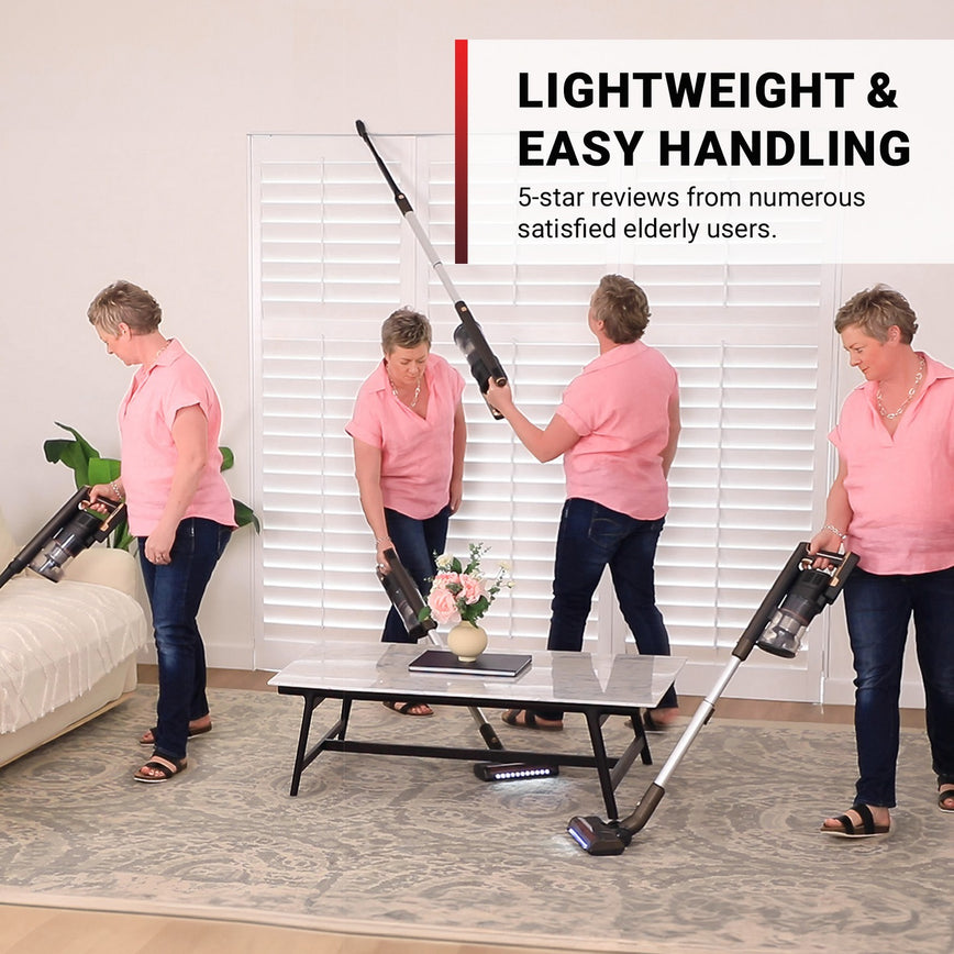 KRAPOF® Super Slim Power Vac Cordless Stick Vacuum + Extra