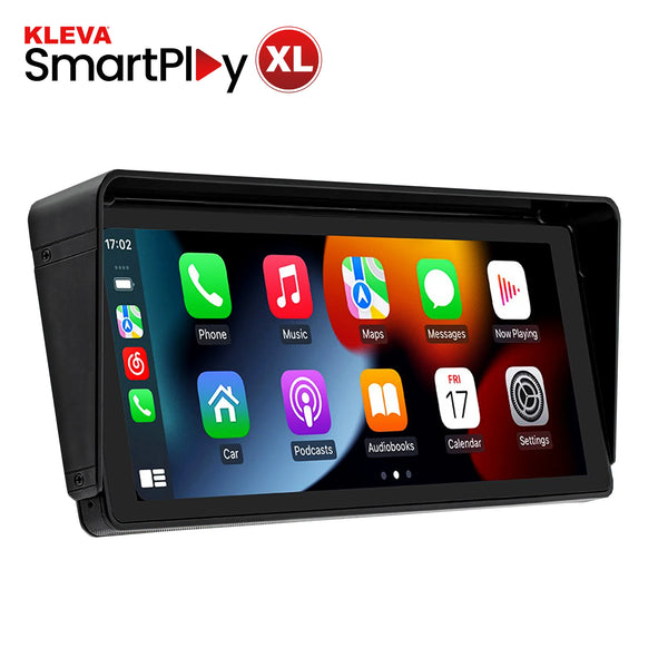 Kleva SmartPlay XL portable wireless CarPlay touchscreen display for car dashboard