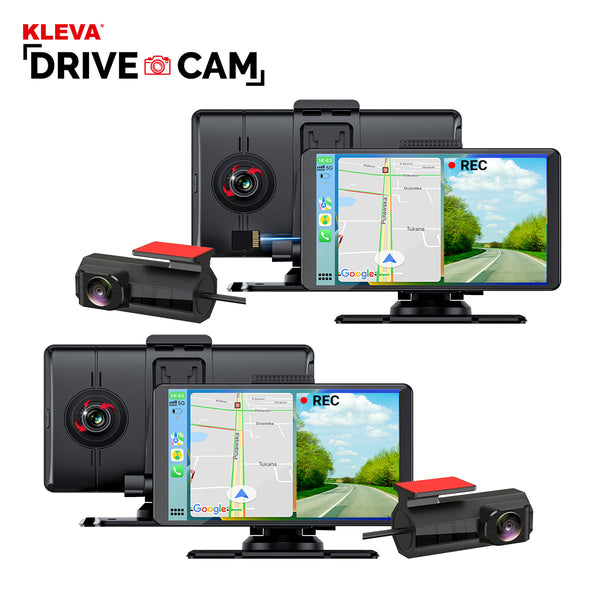 2 Pack - 7" SmartPlay Front & Rear Dash Cam HD Universal Touchscreen