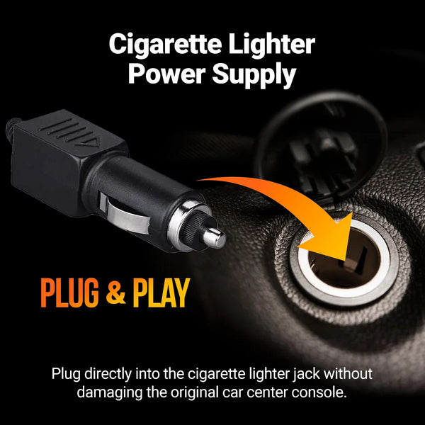 Plug and play cigarette lighter power adapter for easy car installation