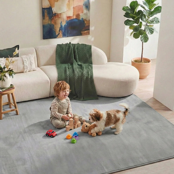 Large grey tatami mat floor for toddler playroom, thick padded Japanese floor mat for safe indoor play