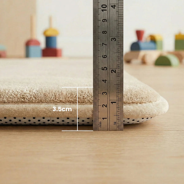 Extra thick 3.5cm tatami floor mat size detail, cushioned Japanese floor mat with non slip backing