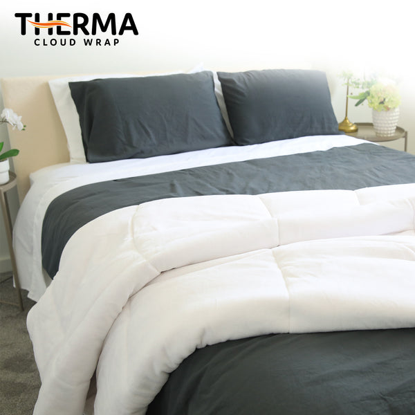 Winter Warmth ThermaCloud Wrap 5 Layers Fleece Blanket Bed Quilt