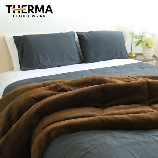 Winter Warmth ThermaCloud Wrap 5 Layers Fleece Blanket Bed Quilt