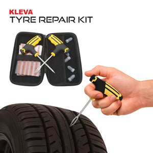 All-in-one tyre repair kit for quick and easy puncture repair.