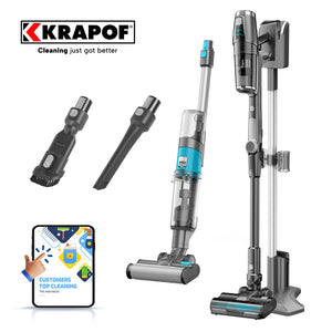 KRAPOF® Wet & Dry 2-in-1 Cordless Stick Vacuum and Smart Mop Floor Cleaner