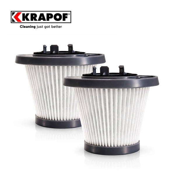 Krapof replacement HEPA filters for vacuum cleaner self empty system with high efficiency dust filtration