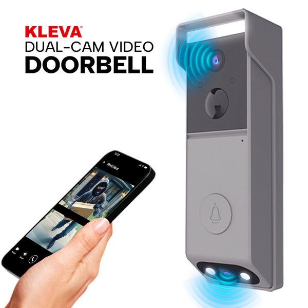 Kleva Security Wireless Video Doorbell Dual 1080p HD Camera