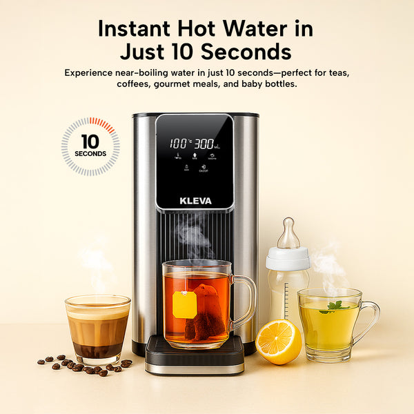 Kleva® Instant Hot Water Dispenser Deluxe – Smart Touch Temp & Volume Control, In Under 10 Seconds