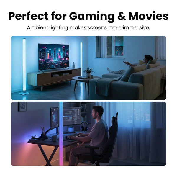 Kleva LED Mood Lamp ambient RGB lighting for gaming room and home theatre setup