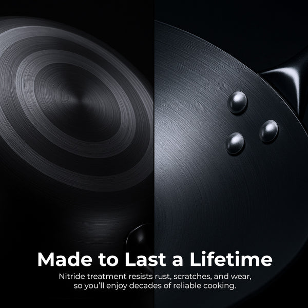 Durable nitride-treated wok built to last