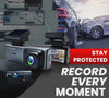 Front and rear 4K UHD dashcam with dual cameras for car accident recording and driver protection