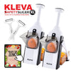Kleva Black Safety Slicer XL set with dual slicers, peelers, and digital recipe guide