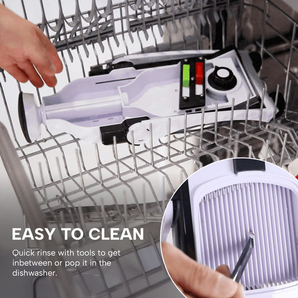 Kleva Safety Slicer™️ One-Push XL Vegetable Slicer 2 Pack + BONUS Peelers + Cooking E-Book