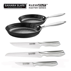 Pro Kitchen Starter Bundle - Sahara Slate® 24/28 cm Pan + KlevaCut® 3pc Knife set