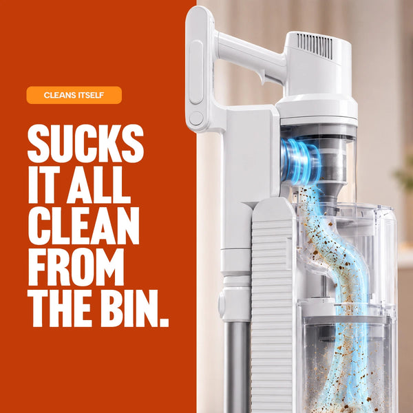 KLEVA® Self Empty Vac K4 - Slim Cordless Stick Vacuum
