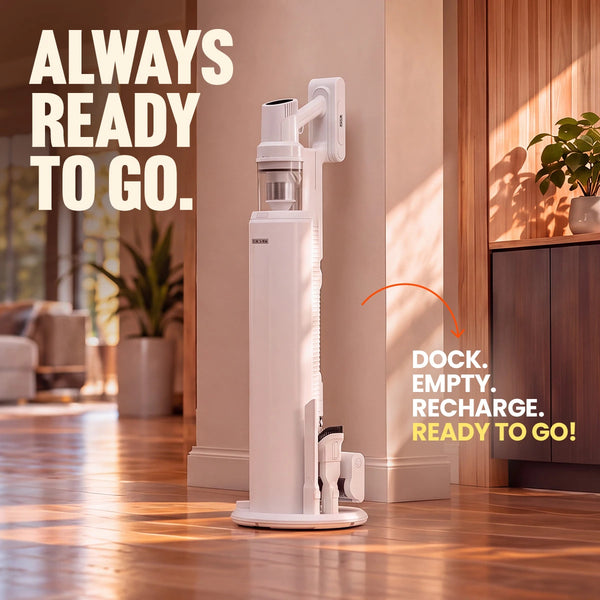 KLEVA® Self Empty Vac K4 - Slim Cordless Stick Vacuum