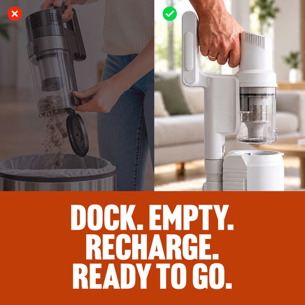 KLEVA® Self Empty Vac K4 - Slim Cordless Stick Vacuum