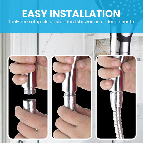 Kleva Triple Bliss Filtered Handheld 3-Mode Shower Head plus 3 Filters - Buy One Get One Free