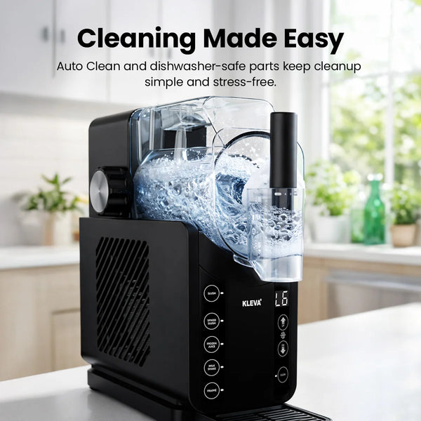 Kleva slush machine auto clean feature circulating water inside chamber