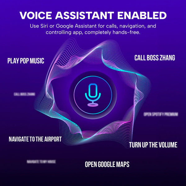 Kleva Smartplay car display with voice assistant support using Siri and Google Assistant for hands-free control