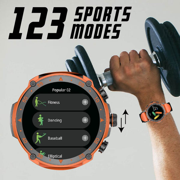 Advanced Smart Sport Watch Fitness Tracker for Active Lifestyle - Compatible with Android iOS