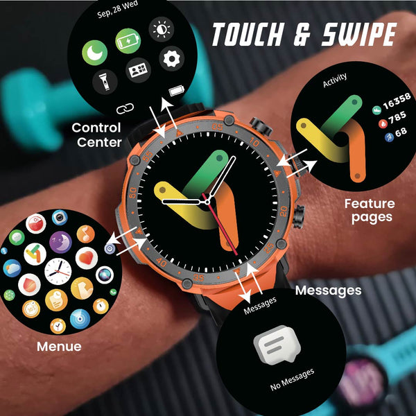 Advanced Smart Sport Watch Fitness Tracker for Active Lifestyle - Compatible with Android iOS