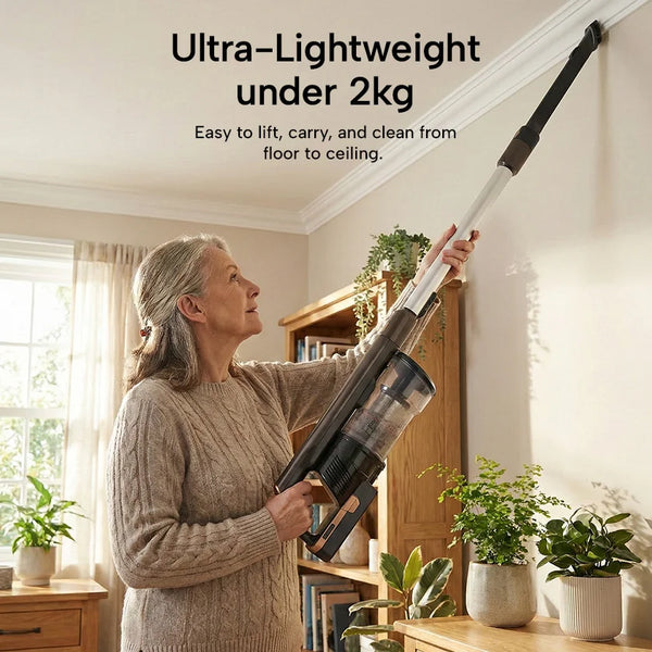 Slim Vac lightweight cordless vacuum under 2kg cleaning ceiling and hard to reach areas