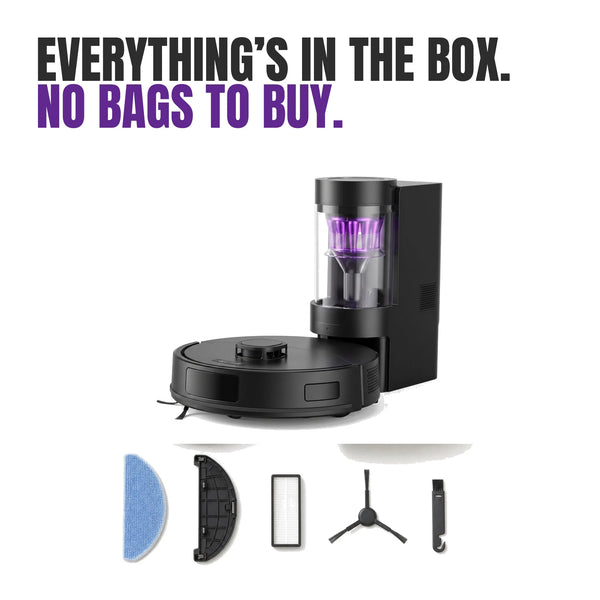 KLEVA® Self Empty Robo VacIQ Robot Vacuum and Mop